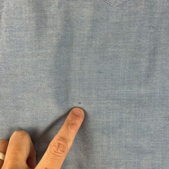 Vtg 80s Levi's White Tab Chambray Western Pearl Snap Long Sleeve Denim L - Picture 12 of 13